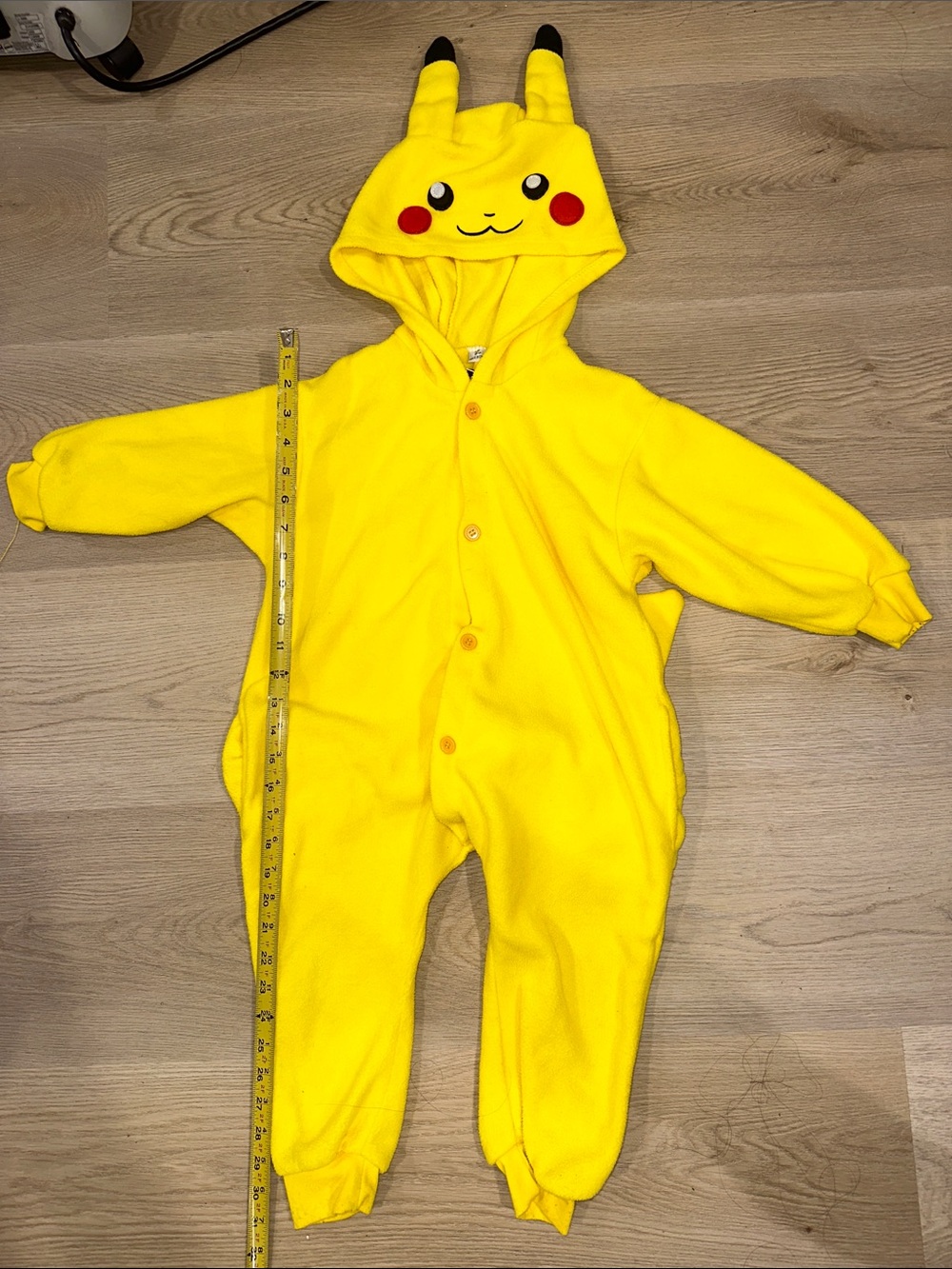 Pikachu Hooded Fleece One-Piece/onesie for Kids size 5/6